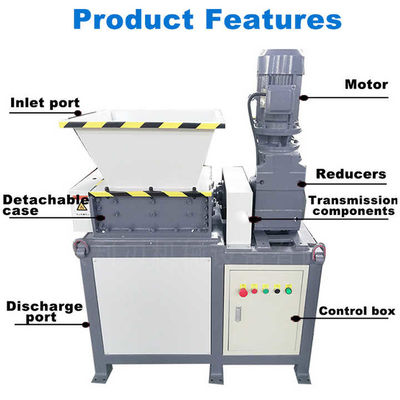 Multifungsi baja Scrap Shredder Mesin Low Noise Untuk Sponge busa Sepeda Sepeda motor