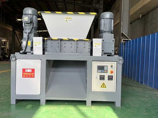500-10000kg/h Double Shaft Shredder, Rotating Blade Cutter Shredder Untuk Pe shell / Barrel