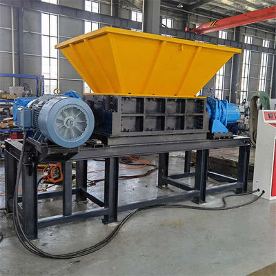 Mesin penghancur busa kain tekstil kecil mesin granulator ban limbah double shaft