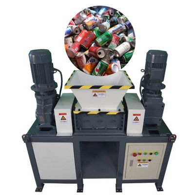 Twin Engine Metal Aluminium Shredder Crusher Mesin Perlindungan Lingkungan