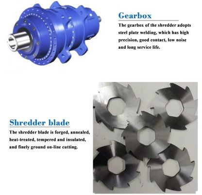Double Shaft Plastic Scrap Shredder Mesin pemotong ban sepeda motor