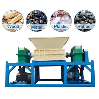 PLC Control Industrial Rubber Shredder Broken Aluminium Shredder Mesin