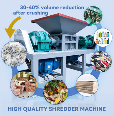 110-130kg/jam Mesin Shredder Limbah Perindustrian Mesin Portable Scrap Metal Shredding