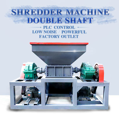 Industrial Tembaga Wire Crusher Aluminium Listrik Bisa Twin Shaft Shredder
