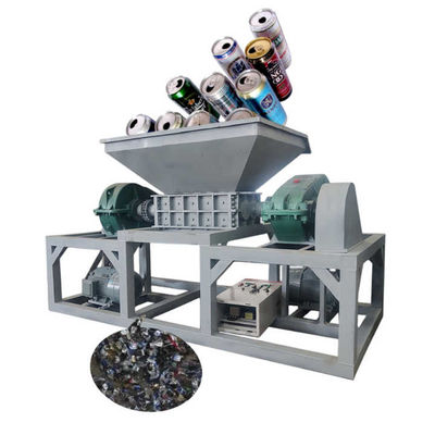 Mesin penghancur limbah makanan Kapasitas besar Twin Shaft Metal Scrap Crusher