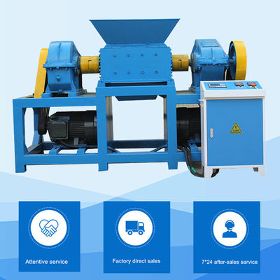 5.5kw Mini Scrap Metal Shredder Mesin Kabel Tekstil Pakaian Shredder Mesin
