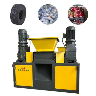 Double Shaft Metal Chip Crusher Daur Ulang Plastik Limbah Mesin Penghancur