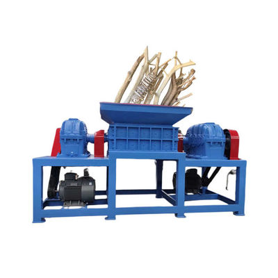 Multi Fungsi Heavy Duty Wood Shredder Twin Shaft untuk Bark Tree Leaf Stump