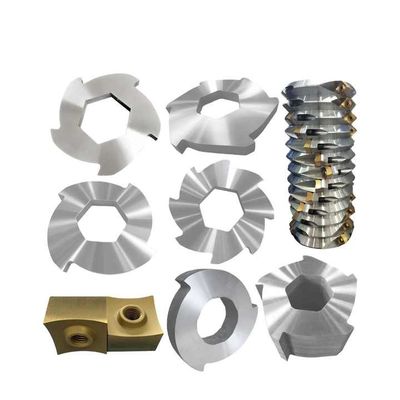 Plastik Sampah Kayu Logam Single Shaft Shredder Blades Drop Point Jenis