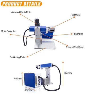 20W 30W Mini Mopa Fiber Laser Marking Machine Perhiasan Laser Cutting Mesin Ukiran