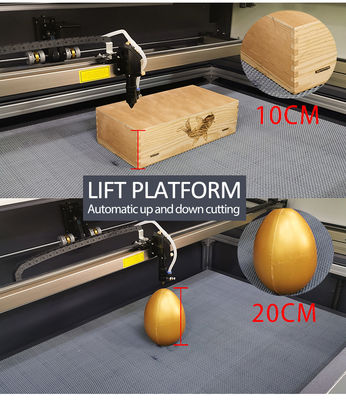 10.6um CO2 Laser Engraver Mesin Pemotong 0-400mm/s Dengan Lifting Device