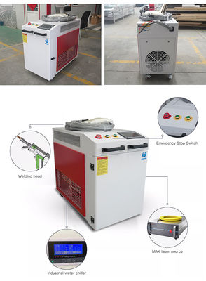 Mesin Pengelasan Laser Logam Max 2000W Untuk Pengolahan Aluminium Baja Rostless