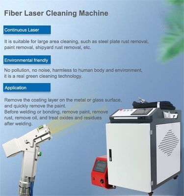 Mesin pembersih laser logam dengan daya output 1500W dan diameter titik kolimasi 4-6mm