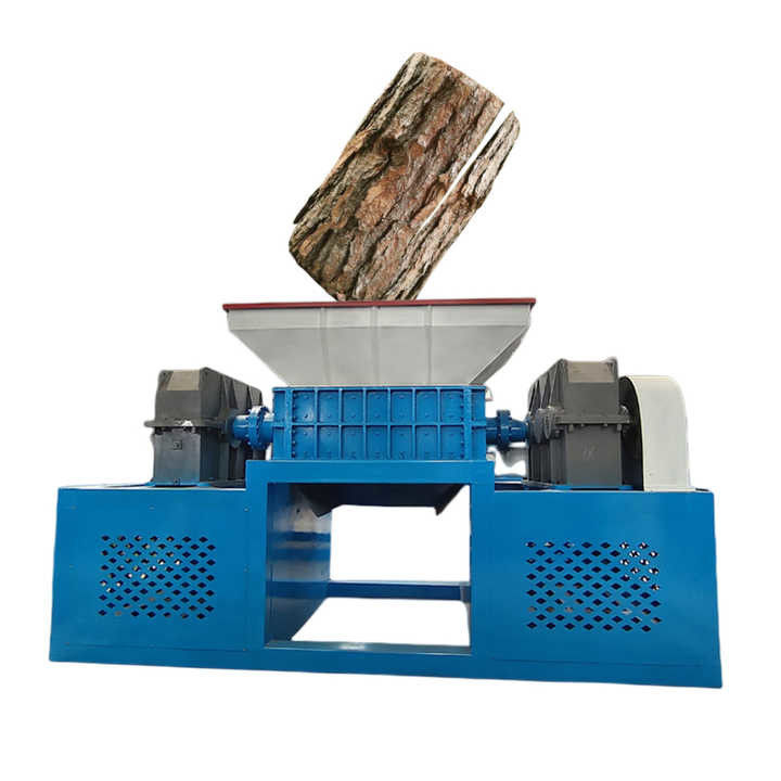 Twin Shaft Heavy Duty Wood Shredder 7.5kW Untuk Akar Pohon / Daun Pohon