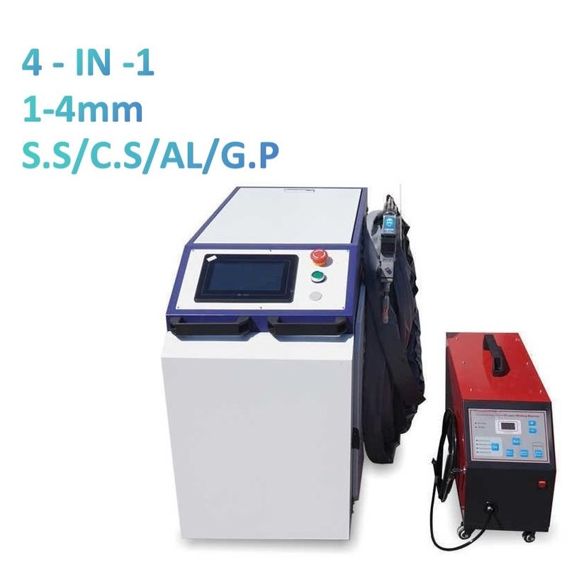 4 In 1 Mesin Pengelasan Laser Gelombang Kontinyu Untuk Baja Logam Aluminium Tidak Berkarat